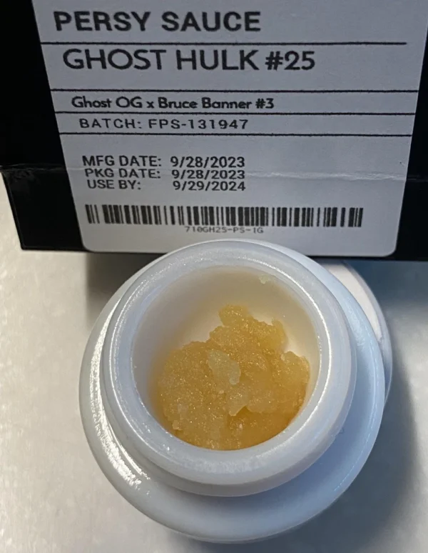 Persy Rosin Ghost Hulk 25 Oz Baller Jar